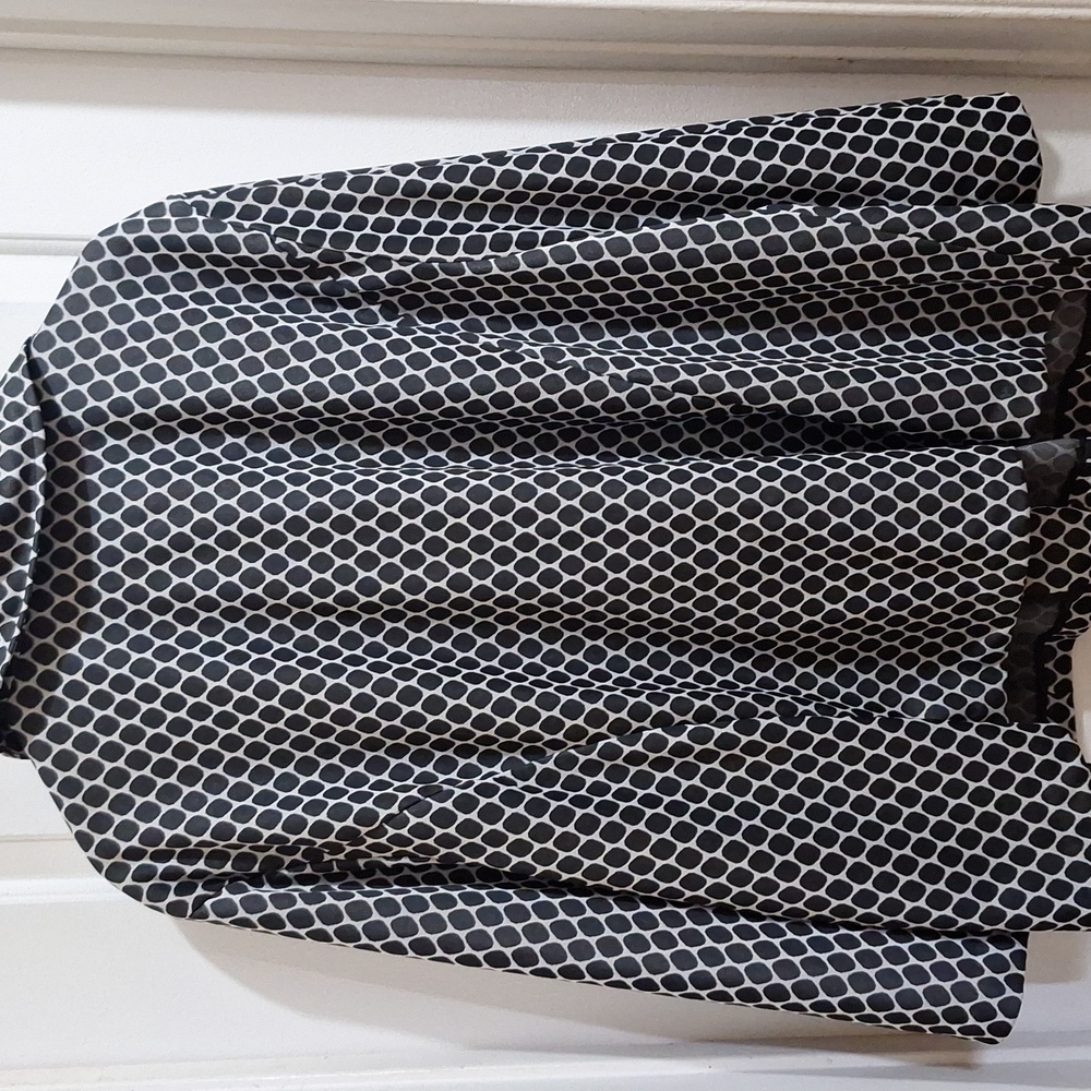 Maggie Barnes Lightweight Jacket Womens 3X Black White Polka Dot - Picture 9 of 9